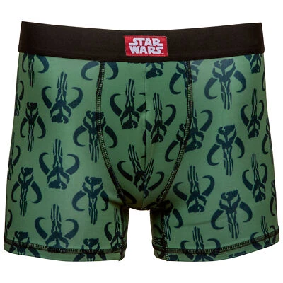 Star Wars Mandalorian Symbol Men's Underwear Boxer Briefs Green - Image 1 of 2