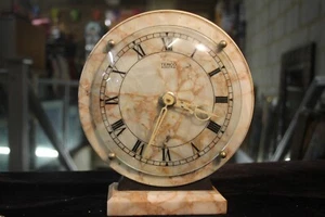 TEMCO Antique Art Deco Marble Electric Mantel Clock with original power lead. - Picture 1 of 11