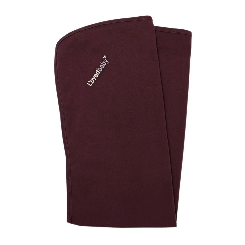 L'OVED BABY Organic Swaddling Blanket in Plum Eggplant Color Boy 37x37 Girl $27 - Image 1 of 1