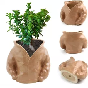 Ceramic Pot Denim Clothes Planter Small Unique Succulent Plant Pots Home Decor - Picture 1 of 14