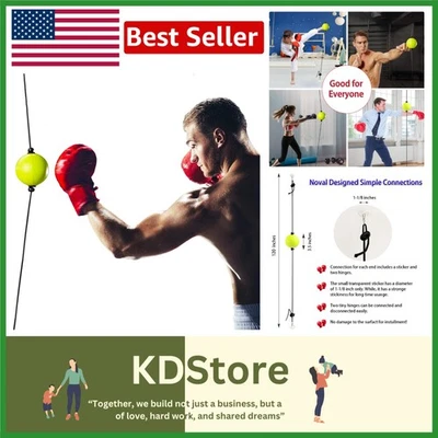 Bola Reflex de Boxeo Amarilla para Mano Ojo Coordinación Entrenamiento Hogar Interior Foto 1 de 4