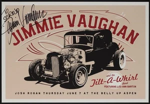 Autographed Jimmie Vaughan 2012 Belly Up Aspen CO Scrojo Poster Hand Signed - Picture 1 of 1