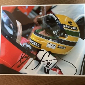 Ayrton Senna handsigniertes F1 Foto - Bild 1 von 4