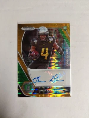 2021 Panini Prizm Draft Picks Gold Pulsar /49 Thomas Graham Jr #DPA-TGH Auto RC - Image 1 of 2