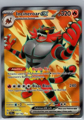 Incineroar ex 187/162 SV05: Temporal Forces - Pokemon Card - NM - Image 1 of 2