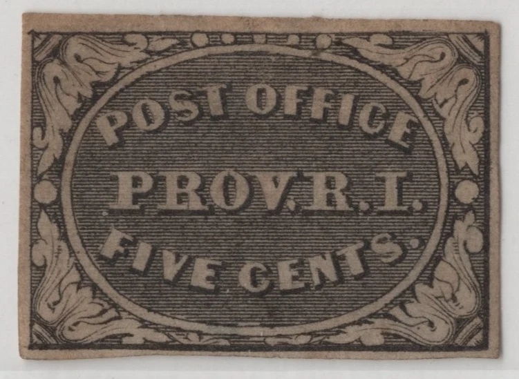 US 1846 SCOTT #71 10X1 FIVE CENT PROVIDENCE R.I. NEAT 4 MARGIN MINT STAMP NO GUM - Image 1 of 2