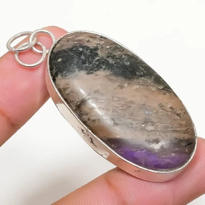 Ciondolo gioiello in argento sterling 925 fatto a mano con pietra preziosa ca... - Immagine 1 di 4