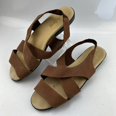 LL Bean Flat Slingback Cross Open Toe Slingback Sandals Women’s 11-11.5 US - Image 1 of 4