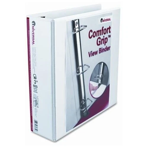 Universal Office Products 30751 Comfort Grip Deluxe Plus D-ring View Binder, 3" - Image 1 of 1
