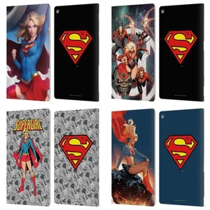 SUPERMAN DC COMICS SUPERGIRL COMIC ART LEATHER BOOK WALLET CASE FOR AMAZON FIRE - Picture 1 of 10