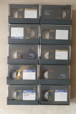 10 X JVC 45 VHS-C COMPACT VIDEO CASSETTE'S GEBRAUCHT - Bild 1 von 4