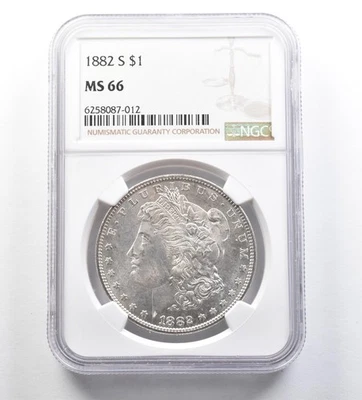 1882-S Morgan Silver Dollar MS66 NGC *7210 - Image 1 of 3
