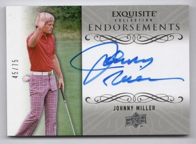 Johnny Miller Auto 2014 Upper Deck Exquisite Endorsements #EE-JM 45/75 - Image 1 of 2