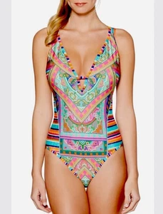 Laundry by Shelli Segal einteiliger Badeanzug mit Medaillon-Druck Größe M neu mit Etikett Damen " - Bild 1 von 9