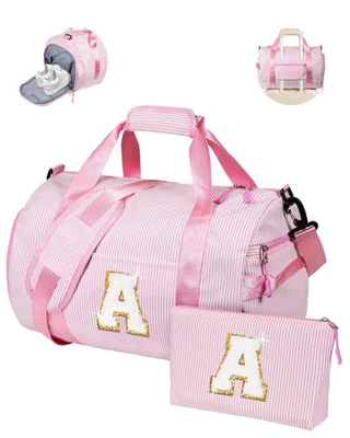 Gift for 6 7 8 9 10 Years Old Girl, Girls Travel Duffle Bag, Kids Initial Ove... - Image 1 of 4