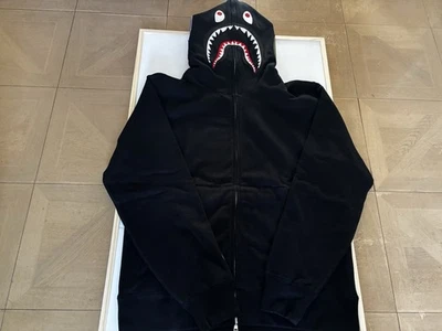 Authentic A Bathing Ape Bape Shark Full Zip Hoodie Black XL New Rare Sale - Image 1 of 4