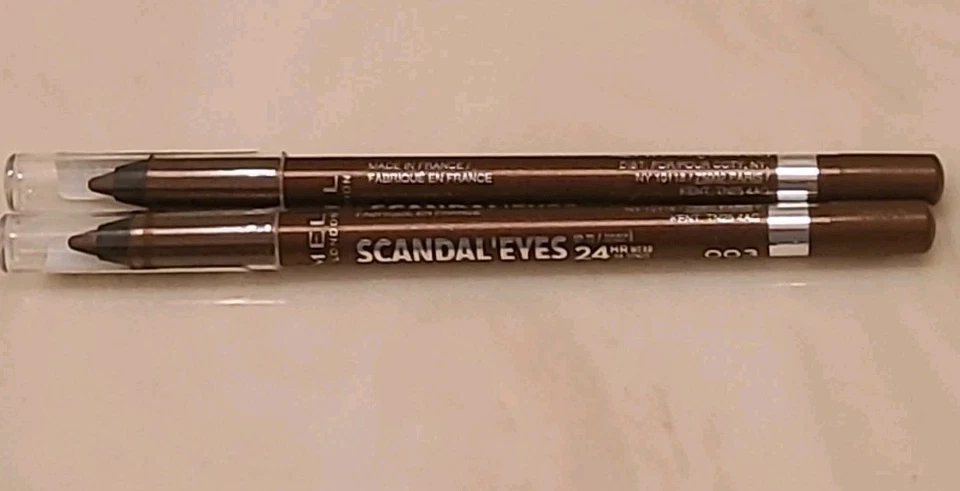 Lot Of 2 Rimmel London Scandaleyes Gel Eyeliner Pencil #003 Brown - Image 1 of 1