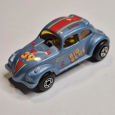 VW Volkswagen Beetle Streaker 1972 Matchbox Big Blue Funny Car Hong Kong Foto 1 de 4