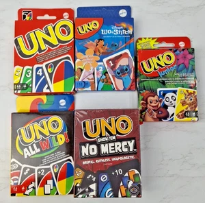 UNO All Wild Card Bundle Travel Family Holiday Children Game Lilo & Stitch J1014 - Picture 1 of 14