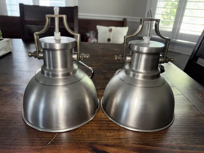 2 Kenroy Home Nautilus Luz Colgante Antiguo Níquel Náutico Moderno Industrial Foto 1 de 4