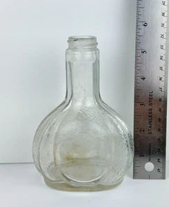 Antique Glass Bottle Crackle Textured Owens Illinois Blown Molded - Picture 1 of 5