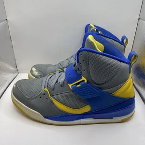 Nike Jordan Flight 45 High Laney Cool Grigio Giallo Royal Blue Sneakers Uomo 11 - Foto 1 di 18