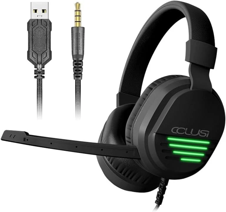3.5mm Gaming Headset Mic LED Headphones Stereo Bass Surround For PC PS4 Xbox One - Image 1 of 4