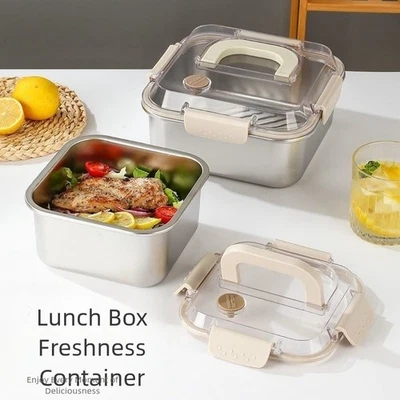 Outdoor Picnics Leak-Proof Lunch Box Easy Transportation Ergonomic Carry Handle - Image 1 of 4