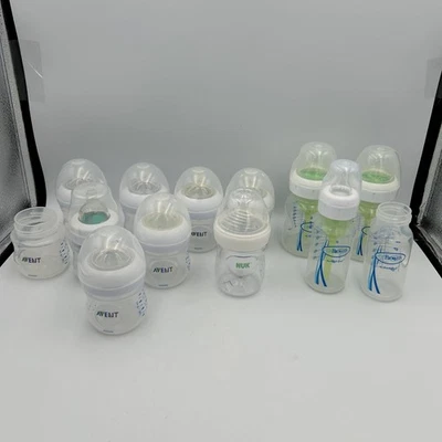 AVENT Dr. Browns, NUK Bebé Infante Plástico Anticólicos Biberones Lote De 13 Foto 1 de 4