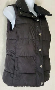 Old Navy Size Small quilted black vest warm fleece inner liner (D7) - Picture 1 of 7