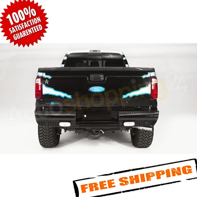 Fab Fours FS08-T1350-1 Black Steel Rear Bumper for 1999-2016 Ford Super Duty Foto 1 de 2
