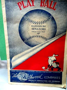 Offical Program Baseball Harrisburg senators   score book 1946 old ads & players - Picture 1 of 7