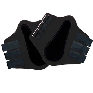 New! Supportive Black HORSE HIND LEG SPLINT BOOTS w/ Hook loop closures One size - Picture 1 of 1