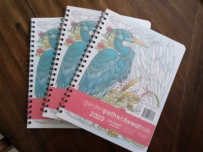 3 PK-2020 Colorist Day Planner.Garden Paths & Forest Trails large.New - Image 1 of 4