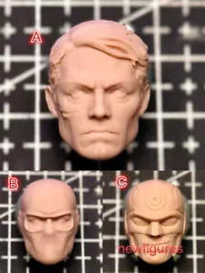 1:3 1:4 1:6 1:12 1:18 Bullseye Man Head Sculpt Fit 12" 6" 3.75" figura masculina cuerpo - Imagen 1 de 10