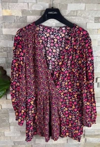 Fat Face Women's Size 14 Pink Floral Ditsy Viscose Top Blouse - Picture 1 of 7