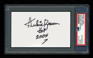 HUBIE BROWN SIGNED INDEX CARD MINT PSA/DNA HOF AUTOGRAPHED KENTUCKY COLONELS ABA - Picture 1 of 1