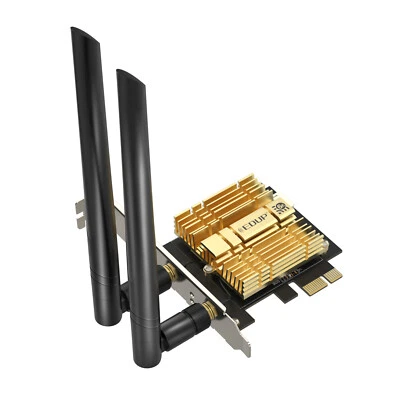 AX210 WiFi 6E PCIe Wireless Adapter Desktop PC Windows 10 11 WLAN Network Card - Image 1 of 4