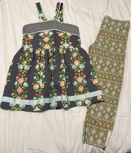 Matilda Jane Saturday Afternoon Top & Print It Leggings Hello Lovely EUC Size 14 - Picture 1 of 5
