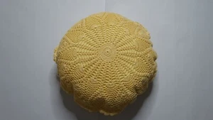 Full lace Coloured Cushion covers in size 18 inches handmade in Golden color - Picture 1 of 2