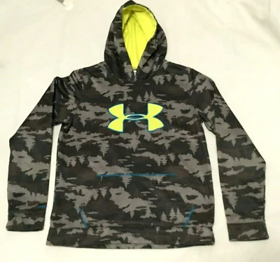 Pullover UnderArmour Juvenil Camuflaje Talla YXL Chaqueta Oscura Tormenta con Bolsillo Canguro Foto 1 de 4