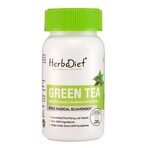 Green Tea Extract Capsules 90% Polyphenols EGCG Weight Loss Slimming Fat Burner - Picture 1 of 4