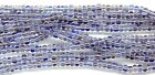 Old Time Striped Seed Trade Beads Blue / Red / Clear 11/0 Pow Wow Native Regalia