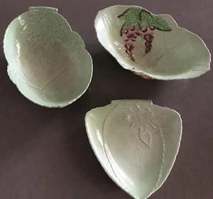 DE COLECCIÓN 3 x PLATOS PARA SERVIR DE PORCELANA CARLTON WARE - EN FORMA DE HOJA - Hecho en Inglaterra - Imagen 1 de 12