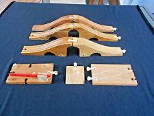 Vintage Wood Whistlin' Dixie Railroad Tracks 3 Bridges & 3 Additional Pieces