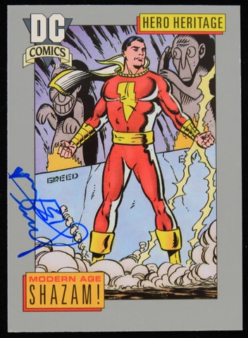1991 Jackson Bostwick Silver Age Shazam! Signed #15 Card (JSA/Bostwick LOA) Cover