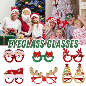 Christmas Decor Party Novelty Glasses Frame Eyeglasses Costume Fancy Dress - Picture 1 of 11