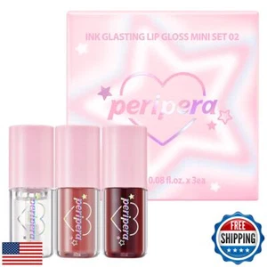 Peripera Ink Glasting Mini Gift Sets Lip Gloss (2.5ml * 3), Long-Lasting Hydr - Picture 1 of 5