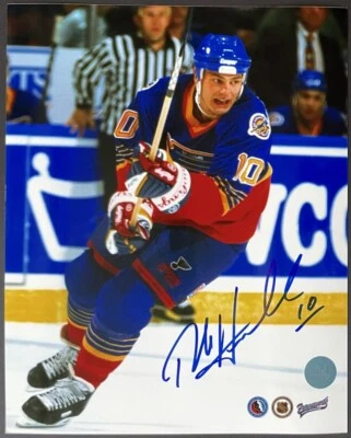 Foto de hockey firmada autografiada por Dale Hawerchuk St. Louis Blues NHL certificado de autenticidad AJ Foto 1 de 3
