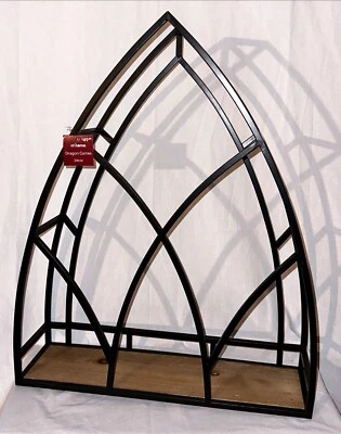 Estante/decoración con arco de metal negro - montaje en pared/mesa Foto 1 de 3